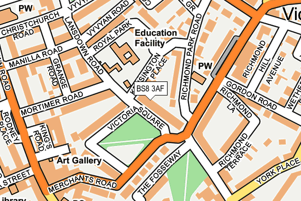 BS8 3AF map - OS OpenMap – Local (Ordnance Survey) BS8 3AF map - OS OpenMap – Local (Ordnance Survey)