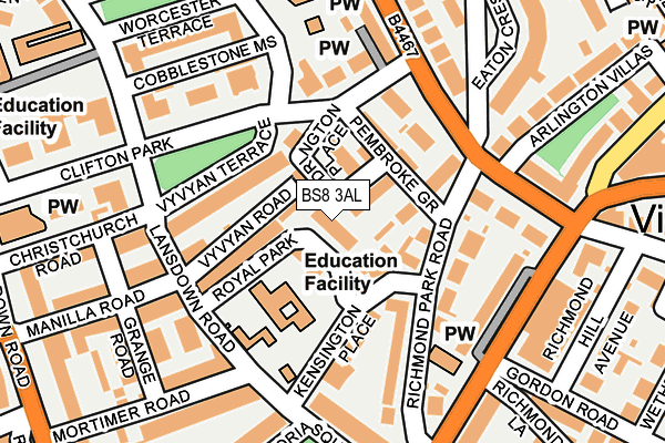BS8 3AL map - OS OpenMap – Local (Ordnance Survey) BS8 3AL map - OS OpenMap – Local (Ordnance Survey)