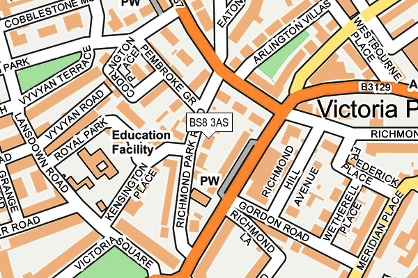 BS8 3AS map - OS OpenMap – Local (Ordnance Survey) BS8 3AS map - OS OpenMap – Local (Ordnance Survey)