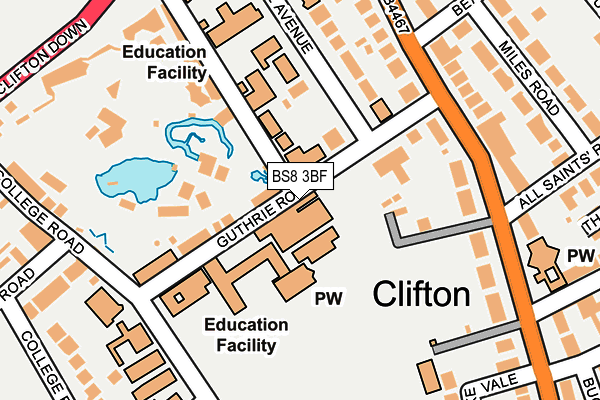 BS8 3BF map - OS OpenMap – Local (Ordnance Survey) BS8 3BF map - OS OpenMap – Local (Ordnance Survey)