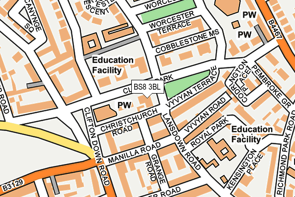 BS8 3BL map - OS OpenMap – Local (Ordnance Survey) BS8 3BL map - OS OpenMap – Local (Ordnance Survey)