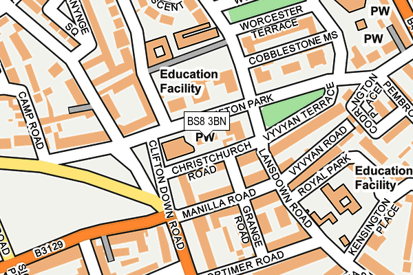 BS8 3BN map - OS OpenMap – Local (Ordnance Survey) BS8 3BN map - OS OpenMap – Local (Ordnance Survey)