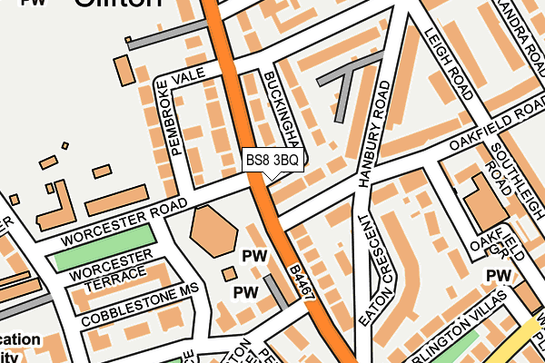 BS8 3BQ map - OS OpenMap – Local (Ordnance Survey) BS8 3BQ map - OS OpenMap – Local (Ordnance Survey)