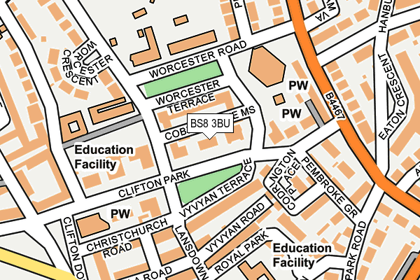 BS8 3BU map - OS OpenMap – Local (Ordnance Survey) BS8 3BU map - OS OpenMap – Local (Ordnance Survey)