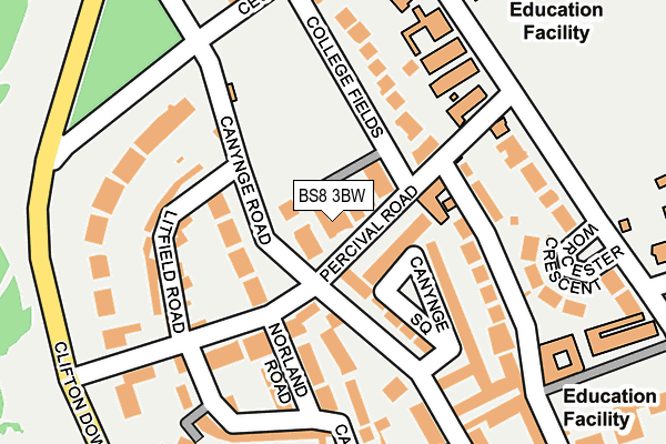 BS8 3BW map - OS OpenMap – Local (Ordnance Survey) BS8 3BW map - OS OpenMap – Local (Ordnance Survey)