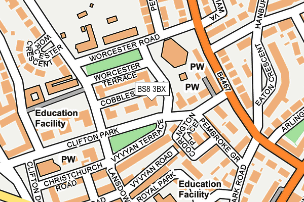 BS8 3BX map - OS OpenMap – Local (Ordnance Survey) BS8 3BX map - OS OpenMap – Local (Ordnance Survey)