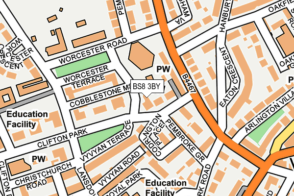 BS8 3BY map - OS OpenMap – Local (Ordnance Survey) BS8 3BY map - OS OpenMap – Local (Ordnance Survey)