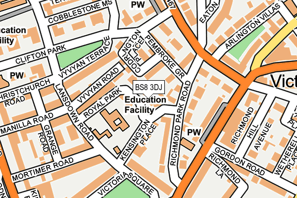 BS8 3DJ map - OS OpenMap – Local (Ordnance Survey) BS8 3DJ map - OS OpenMap – Local (Ordnance Survey)