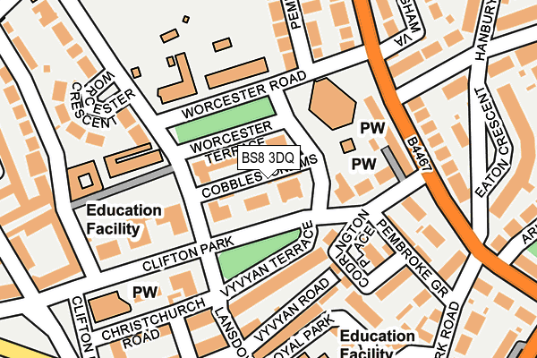 BS8 3DQ map - OS OpenMap – Local (Ordnance Survey) BS8 3DQ map - OS OpenMap – Local (Ordnance Survey)