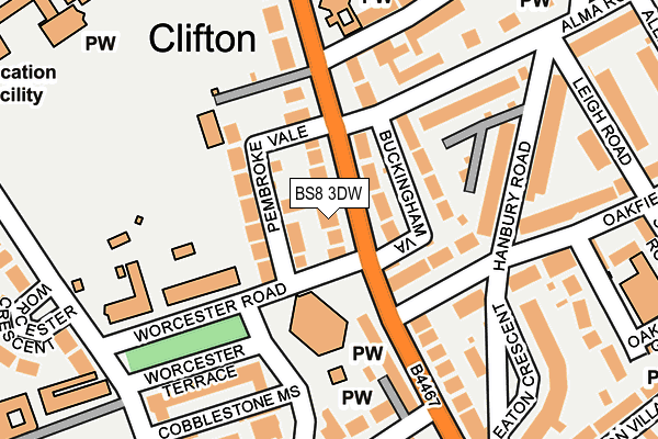 BS8 3DW map - OS OpenMap – Local (Ordnance Survey) BS8 3DW map - OS OpenMap – Local (Ordnance Survey)