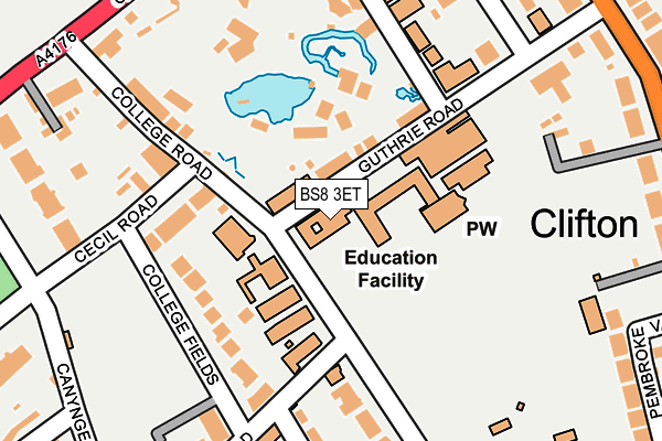 BS8 3ET map - OS OpenMap – Local (Ordnance Survey) BS8 3ET map - OS OpenMap – Local (Ordnance Survey)
