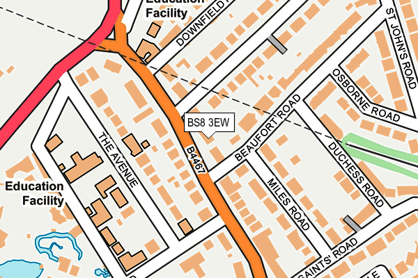 BS8 3EW map - OS OpenMap – Local (Ordnance Survey) BS8 3EW map - OS OpenMap – Local (Ordnance Survey)