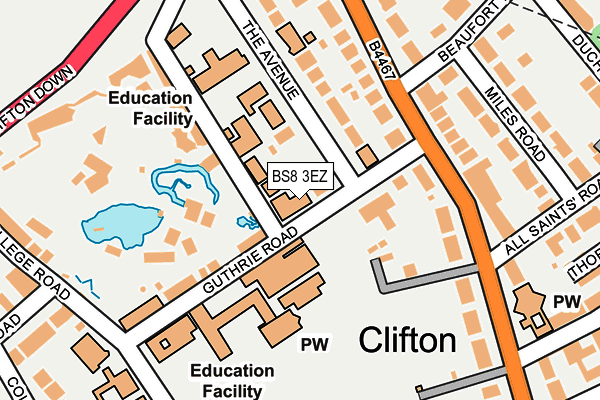 BS8 3EZ map - OS OpenMap – Local (Ordnance Survey) BS8 3EZ map - OS OpenMap – Local (Ordnance Survey)