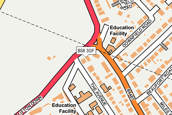 BS8 3GF map - OS OpenMap – Local (Ordnance Survey) BS8 3GF map - OS OpenMap – Local (Ordnance Survey)