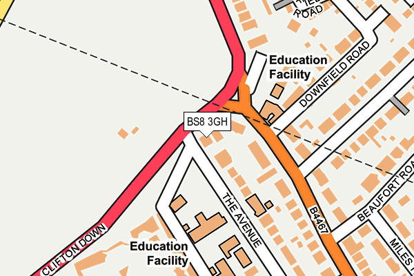 BS8 3GH map - OS OpenMap – Local (Ordnance Survey) BS8 3GH map - OS OpenMap – Local (Ordnance Survey)