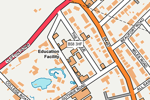 BS8 3HF map - OS OpenMap – Local (Ordnance Survey) BS8 3HF map - OS OpenMap – Local (Ordnance Survey)