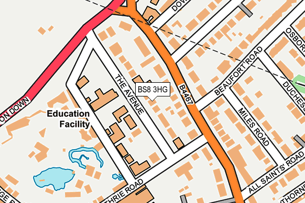 BS8 3HG map - OS OpenMap – Local (Ordnance Survey) BS8 3HG map - OS OpenMap – Local (Ordnance Survey)