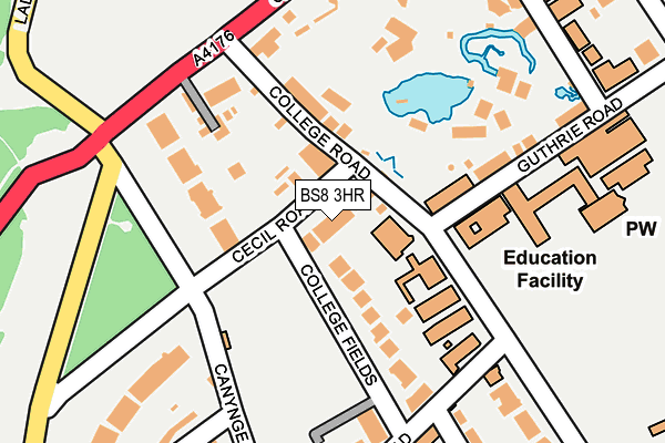 BS8 3HR map - OS OpenMap – Local (Ordnance Survey) BS8 3HR map - OS OpenMap – Local (Ordnance Survey)