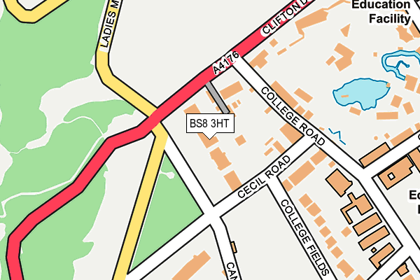 BS8 3HT map - OS OpenMap – Local (Ordnance Survey) BS8 3HT map - OS OpenMap – Local (Ordnance Survey)