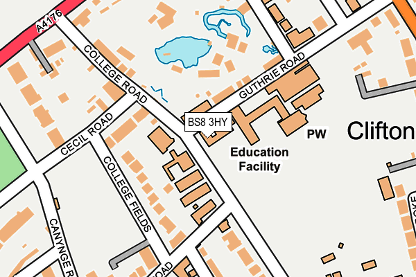 BS8 3HY map - OS OpenMap – Local (Ordnance Survey) BS8 3HY map - OS OpenMap – Local (Ordnance Survey)