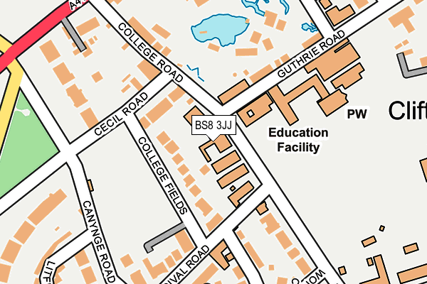 BS8 3JJ map - OS OpenMap – Local (Ordnance Survey) BS8 3JJ map - OS OpenMap – Local (Ordnance Survey)