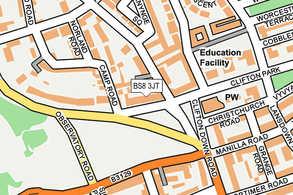 BS8 3JT map - OS OpenMap – Local (Ordnance Survey) BS8 3JT map - OS OpenMap – Local (Ordnance Survey)