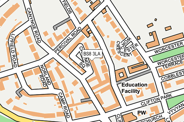 BS8 3LA map - OS OpenMap – Local (Ordnance Survey) BS8 3LA map - OS OpenMap – Local (Ordnance Survey)