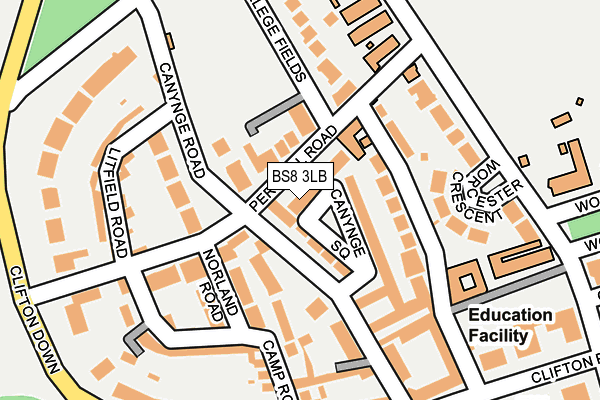 BS8 3LB map - OS OpenMap – Local (Ordnance Survey) BS8 3LB map - OS OpenMap – Local (Ordnance Survey)