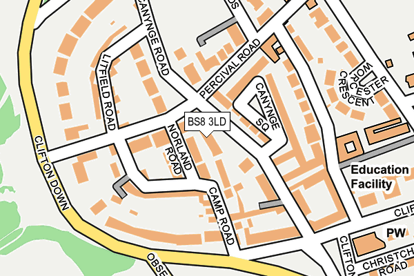 BS8 3LD map - OS OpenMap – Local (Ordnance Survey) BS8 3LD map - OS OpenMap – Local (Ordnance Survey)