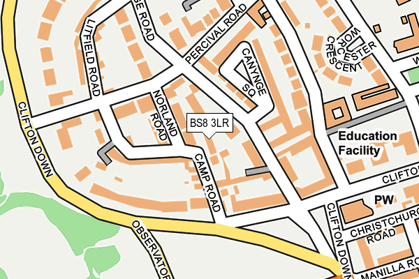 BS8 3LR map - OS OpenMap – Local (Ordnance Survey) BS8 3LR map - OS OpenMap – Local (Ordnance Survey)