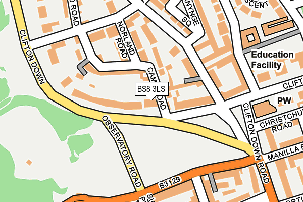 BS8 3LS map - OS OpenMap – Local (Ordnance Survey) BS8 3LS map - OS OpenMap – Local (Ordnance Survey)