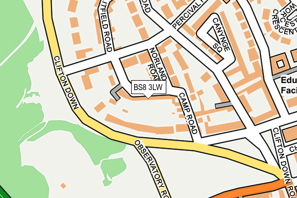 BS8 3LW map - OS OpenMap – Local (Ordnance Survey) BS8 3LW map - OS OpenMap – Local (Ordnance Survey)