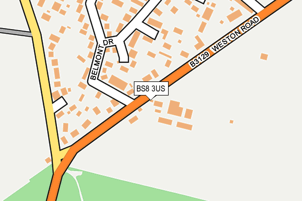 BS8 3US map - OS OpenMap – Local (Ordnance Survey)