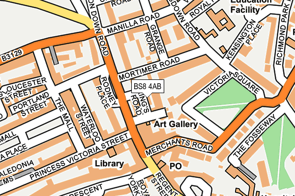 BS8 4AB map - OS OpenMap – Local (Ordnance Survey) BS8 4AB map - OS OpenMap – Local (Ordnance Survey)