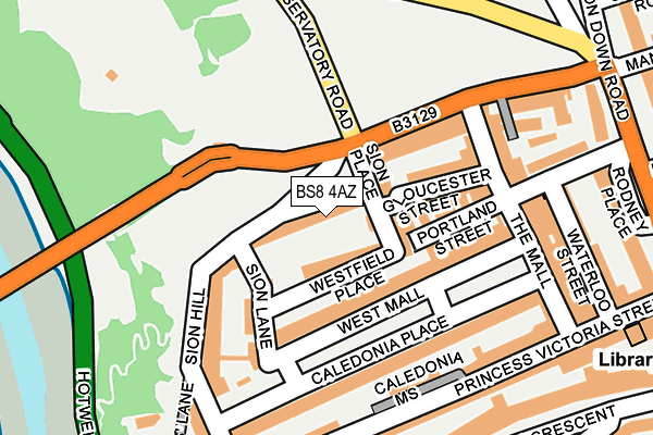 BS8 4AZ map - OS OpenMap – Local (Ordnance Survey) BS8 4AZ map - OS OpenMap – Local (Ordnance Survey)