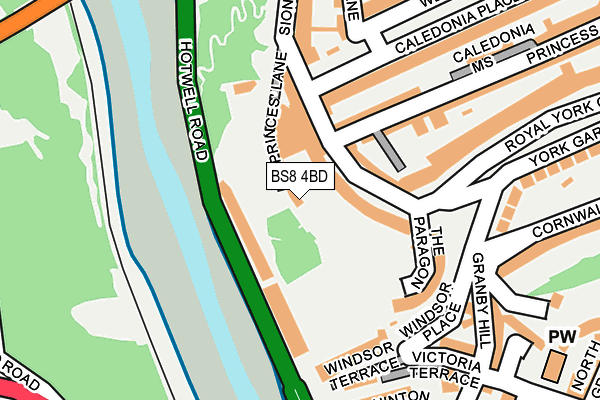 BS8 4BD map - OS OpenMap – Local (Ordnance Survey)
