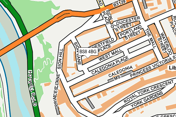 BS8 4BG map - OS OpenMap – Local (Ordnance Survey) BS8 4BG map - OS OpenMap – Local (Ordnance Survey)