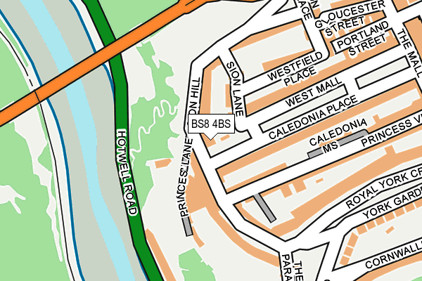 BS8 4BS map - OS OpenMap – Local (Ordnance Survey)