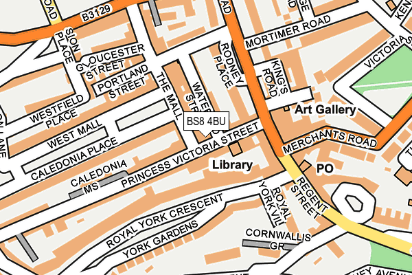 BS8 4BU map - OS OpenMap – Local (Ordnance Survey)