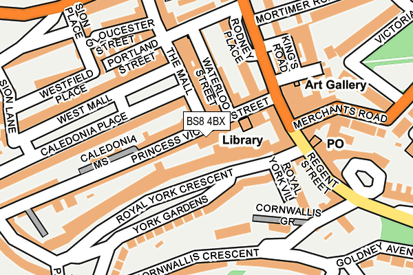 BS8 4BX map - OS OpenMap – Local (Ordnance Survey) BS8 4BX map - OS OpenMap – Local (Ordnance Survey)