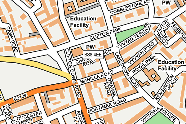 BS8 4EE map - OS OpenMap – Local (Ordnance Survey) BS8 4EE map - OS OpenMap – Local (Ordnance Survey)