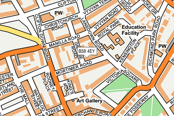 BS8 4EY map - OS OpenMap – Local (Ordnance Survey) BS8 4EY map - OS OpenMap – Local (Ordnance Survey)