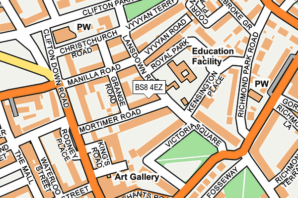 BS8 4EZ map - OS OpenMap – Local (Ordnance Survey)
