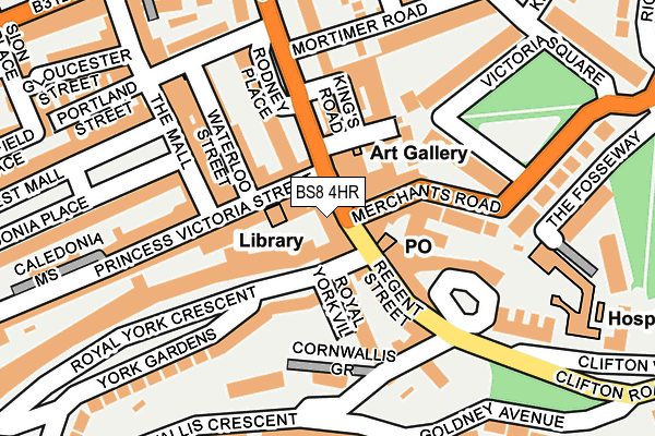 BS8 4HR map - OS OpenMap – Local (Ordnance Survey) BS8 4HR map - OS OpenMap – Local (Ordnance Survey)