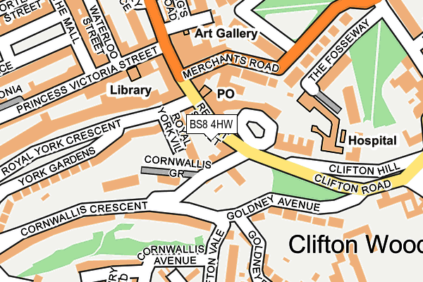 BS8 4HW map - OS OpenMap – Local (Ordnance Survey) BS8 4HW map - OS OpenMap – Local (Ordnance Survey)