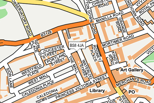 BS8 4JA map - OS OpenMap – Local (Ordnance Survey) BS8 4JA map - OS OpenMap – Local (Ordnance Survey)
