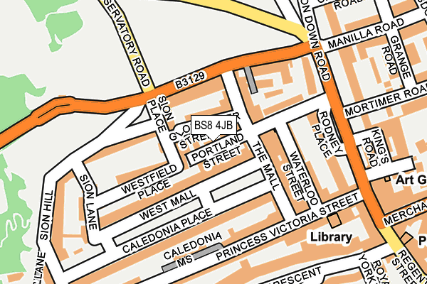 BS8 4JB map - OS OpenMap – Local (Ordnance Survey) BS8 4JB map - OS OpenMap – Local (Ordnance Survey)