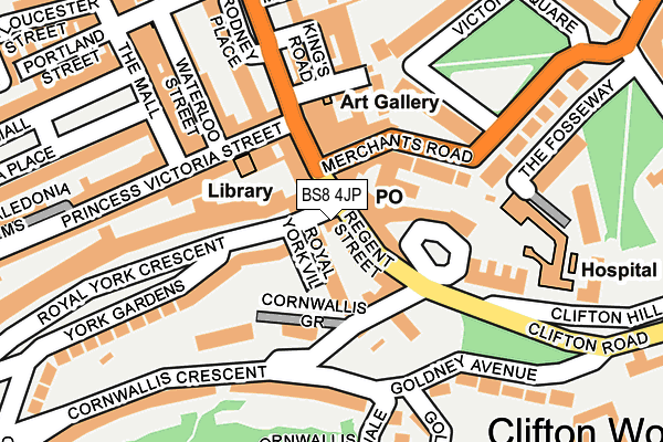 BS8 4JP map - OS OpenMap – Local (Ordnance Survey) BS8 4JP map - OS OpenMap – Local (Ordnance Survey)