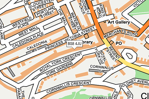 BS8 4JU map - OS OpenMap – Local (Ordnance Survey) BS8 4JU map - OS OpenMap – Local (Ordnance Survey)