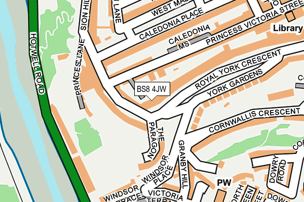 BS8 4JW map - OS OpenMap – Local (Ordnance Survey) BS8 4JW map - OS OpenMap – Local (Ordnance Survey)
